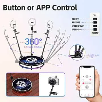 360 Photo Booth Honeycomb Box + Extra Free Battery Ring Light, YCKJNB 360 Photo Booth Machine for Parties Slow Motion Video,Software Wireless Control Automatic Spin for 5-7 People(39.4"/100CM)