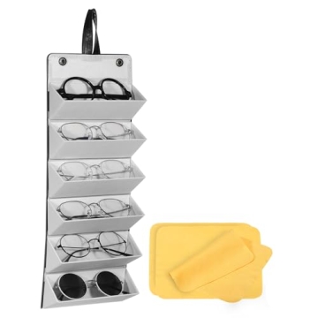 PATIKIL 6-Slot Sunglasses Organizer Case for Travel