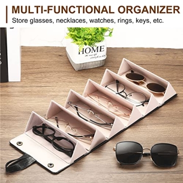 PATIKIL 6-Slot Sunglasses Organizer Case for Travel