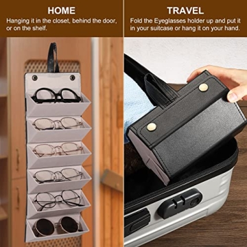PATIKIL 6-Slot Sunglasses Organizer Case for Travel