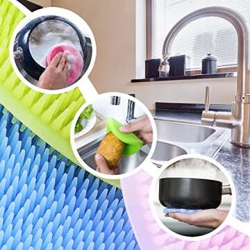URSMART Silicone Dish Sponge - Eco-Friendly Kitchen Essential