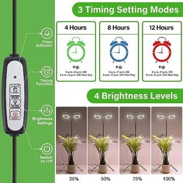 LORDEM Dual-Head Grow Light for Indoor Plants