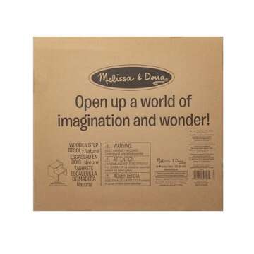 Melissa & Doug Kids Wooden Step Stool - Light Natural Finish