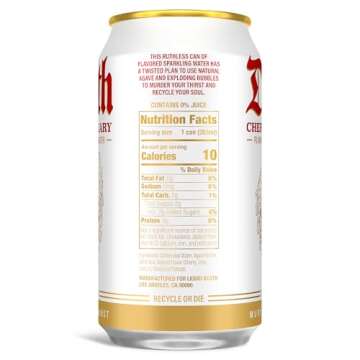 Liquid Death Cherry Obituary Sparkling Water, 12-Pack