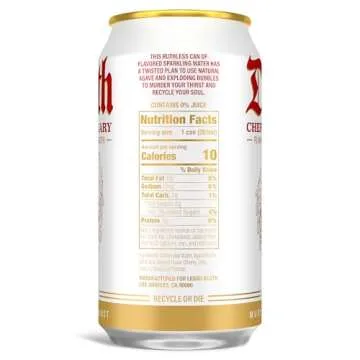 Liquid Death Cherry Obituary Sparkling Water, 12-Pack