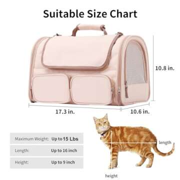 FUKUMARU Cat Carrier: Safe, Airline Approved Pet Travel Bag