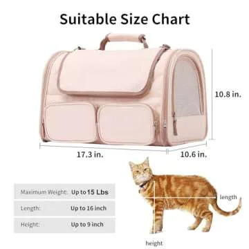 FUKUMARU Cat Carrier: Safe, Airline Approved Pet Travel Bag