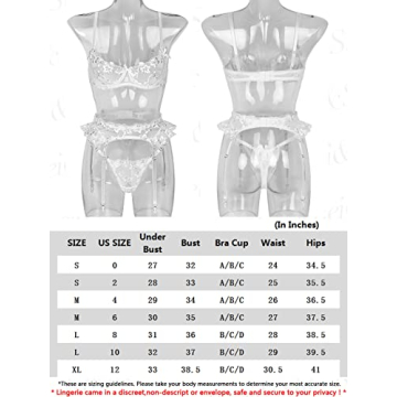 Kaei&Shi Bridal Lingerie Floral Lace Garter Set