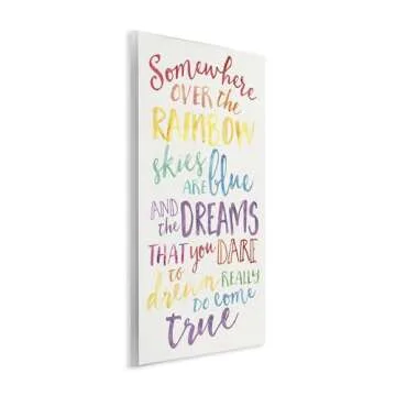 Somewhere Over The Rainbow Kids Wall Plaque 10x15
