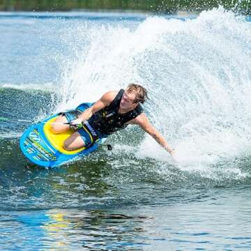 Hydroslide Revolution Kneeboard for Water Sports & Boating w/ Strap and Hydrohook Rope Attachment