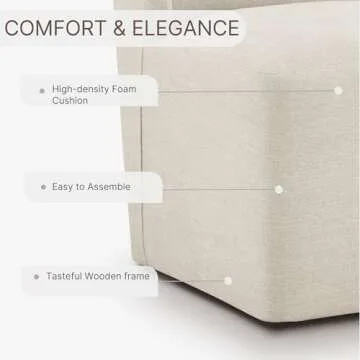 KISLOT Upholstered Dining Chair with Casters Wingback Modern Side Armless Deskchair with Rollers for Diningroom Bedroom Livingroom Reading Room