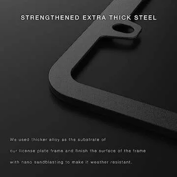 Black License Plate Frame