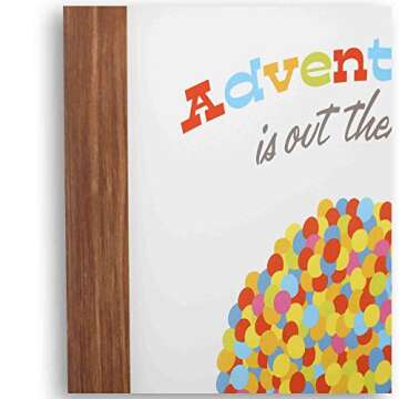 Disney Pixar Up Adventure is Out There Framed Wood Wall Decor - Cute Up Movie Wall Art With Inspiring Quote