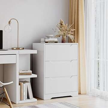 Stylish HOSTACK 3 Drawer Dresser for Modern Homes