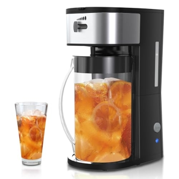 Heynemo Iced Coffee and Tea Maker - 2.5QT Pitcher with Adjustable Brew Strength