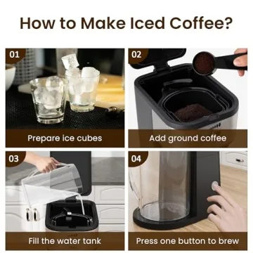 Heynemo 2-in-1 Iced Tea and Coffee Maker for Home