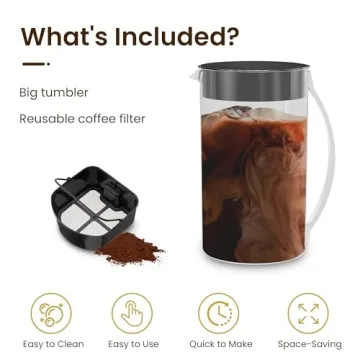 Heynemo 2-in-1 Iced Tea and Coffee Maker for Home