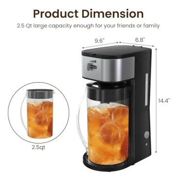 Heynemo 2-in-1 Iced Tea and Coffee Maker for Home
