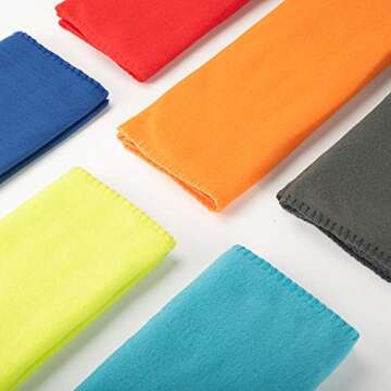 Special SG Glory Fleece Blanket Bulk Pack of 6 Cozy Fleece Throw Blankets 50x60 Warm Soft Lightweight Breathable Pet-Friendly for Deco Bed Sofa Kids Wedding Gifts Camping (Assorted)