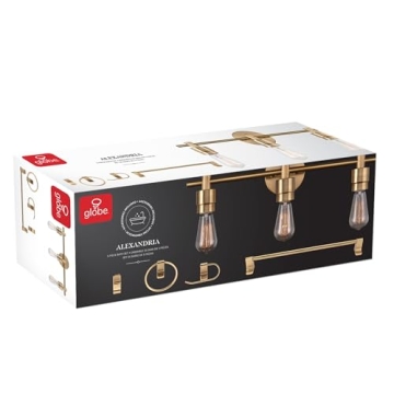 Stylish Globe Electric 5-Piece Bath Accessory Set in Matte Brass