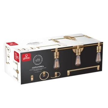 Stylish Globe Electric 5-Piece Bath Accessory Set in Matte Brass