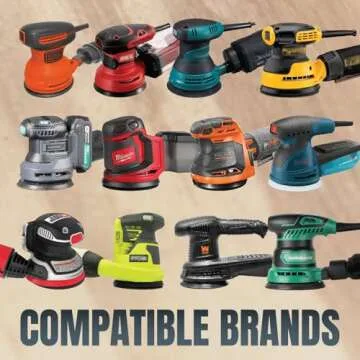 POWERTEC 5" 220 Grit Sanding Discs for DIY & Automotive