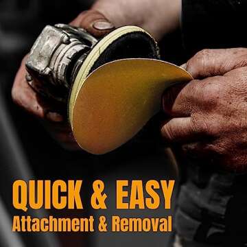 POWERTEC 5 Inch 8 Hole Sanding Discs - 220 Grit Sandpaper (50-Pack), 5" Hook and Loop Sanding Pads for Automotive, Drywall, Woodworking with Orbital Sander, DA Sander, Air Sander (44022G-50)