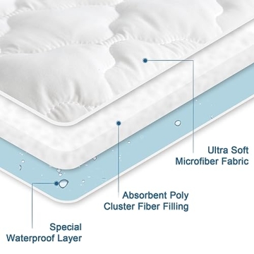 Twin XL Waterproof Mattress Pad for Dorm Comfort