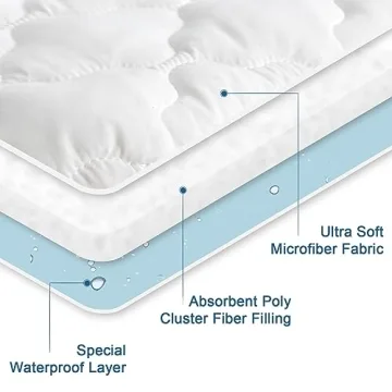 Twin XL Waterproof Mattress Pad for Dorm Comfort