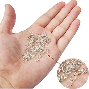 600 Pcs Silver Plated Jump Rings Split Rings Circle Clasp Connecting Rings Jewelry Necklace Bracelet...