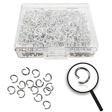 600 Pcs Silver Plated Jump Rings Split Rings Circle Clasp Connecting Rings Jewelry Necklace Bracelet Pendant Choker Charm Loops DIY Craft Earring Making Supplies (6 mm)