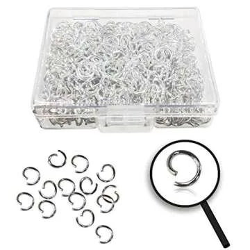 600 Pcs Silver Plated Jump Rings Split Rings Circle Clasp Connecting Rings Jewelry Necklace Bracelet Pendant Choker Charm Loops DIY Craft Earring Making Supplies (6 mm)