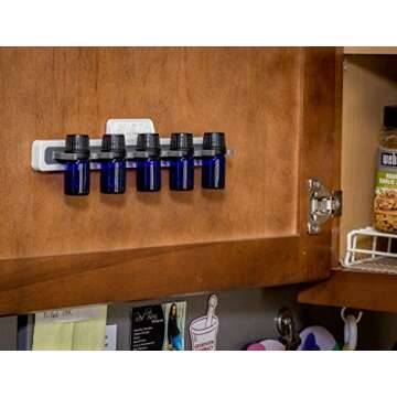 Oil Clip Strips for 10 Essential Oil Bottles, fits 5ml and 15ml.