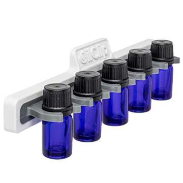Oil Clip Strips for 10 Essential Oil Bottles, fits 5ml and 15ml.