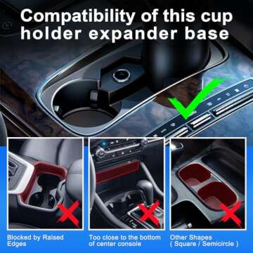 Automatic Cup Holder Expander for Large Bottles and Mugs