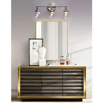 Phansthy 3 Light Wall Light Elegant Brushed Nickel Fixture