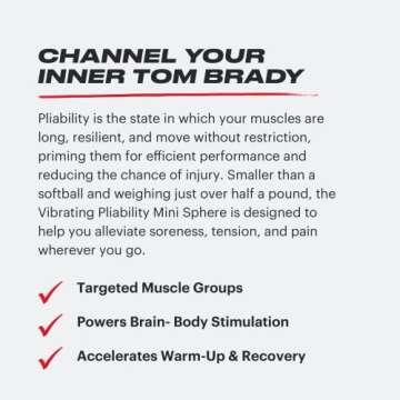TB12 Vibrating Mini Massage Ball for Pain Relief and Recovery