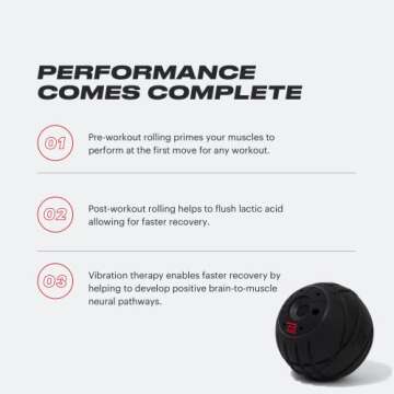 TB12 Vibrating Mini Massage Ball for Pain Relief and Recovery