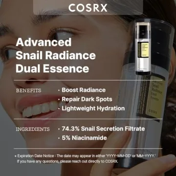 COSRX Niacinamide & Snail Mucin Dual Essence for Radiant Skin