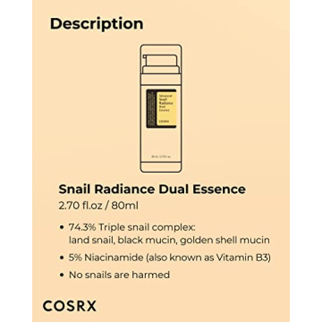 COSRX Niacinamide & Snail Mucin Dual Essence for Radiant Skin