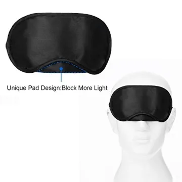 30 Pieces Blindfold Eye Cover Sleep Mask for Games Party Sleeping Travel with Nose Pad and Adjustable Strap (Black)