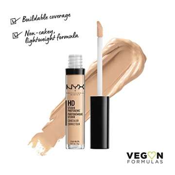 NYX PROFESSIONAL MAKEUP HD Studio Photogenic Concealer Wand, Medium Coverage - Nude Beige