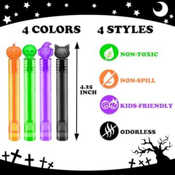 Leetous Halloween Basket Goodie Bag Stuffer Fillers for Kids 32 PCS, Mini Bubble Wands Party Favors ...