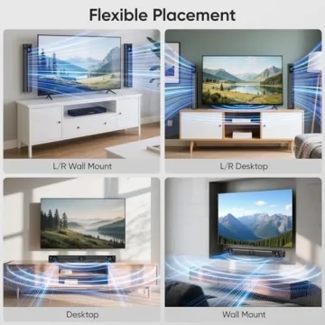 80W WebsLand Sound Bar - Detachable Design & Bluetooth