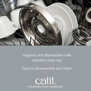 Catit Fresh & Clear Stainless Steel Cat Water Fountain, 50023