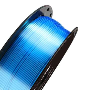 Shine Blue 1.75mm PLA Filament - 1KG Silk 3D Printing Material