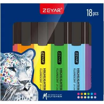 ZEYAR Macaron Chisel Tip Highlighters - 12 Colors