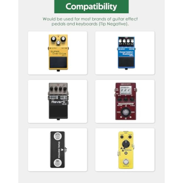 9V Guitar Pedal Power Supply 1.2A, Optimized for Boss PSA