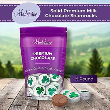 Madelaine's Premium St. Patrick's Day Chocolate Shamrocks