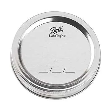 Regular Mouth Mason Jars 16 oz - (6 Pack) - Ball Regular Mouth Pint 16-Ounces Mason Jars With Airtight lids and Bands - For Canning, Fermenting, Pickling, Freezing, Storage + M.E.M Rubber Jar Opener